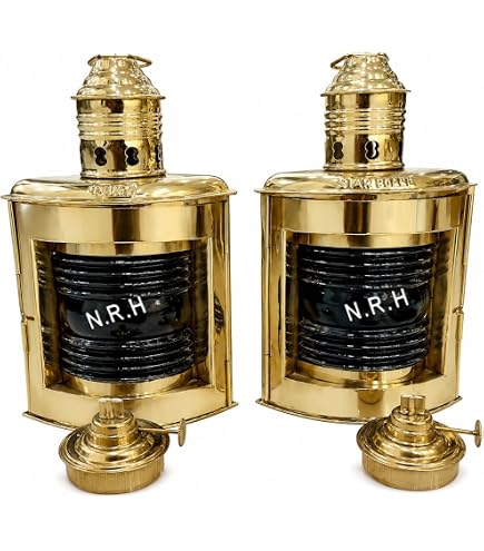 Amazon.com: Brass & Copper Anchor Oil Lamp Leeds Burton Nautical
